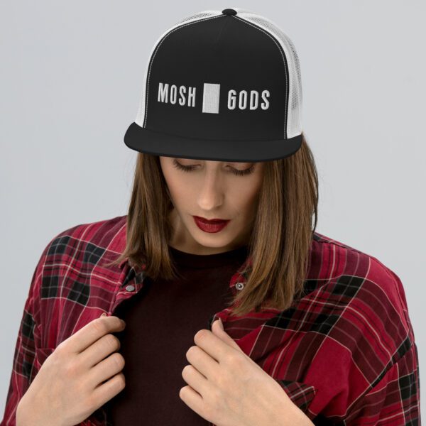 MOSH GODS - TRUCKER CAP - WHITE STITCHED LOGO - Image 2