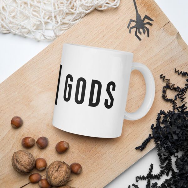 MOSH GODS - MUG - WHITE GLOSSY - BLACK LOGO - Image 2