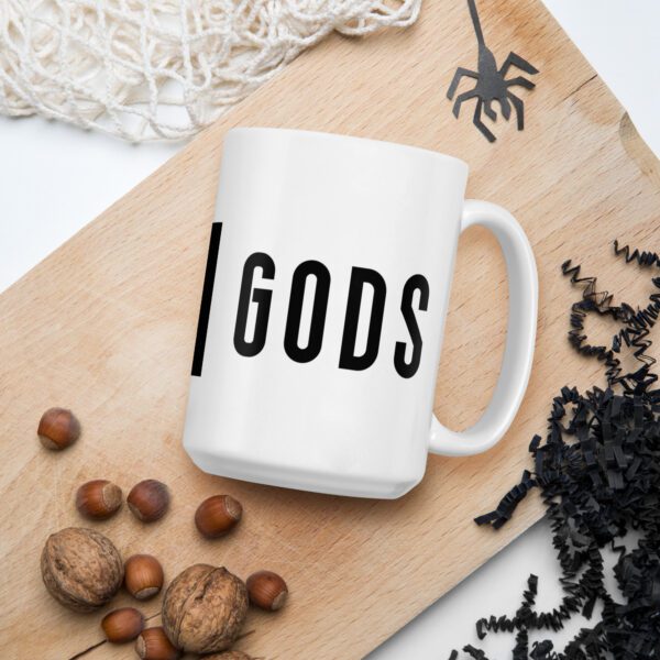 MOSH GODS - MUG - WHITE GLOSSY - BLACK LOGO - Image 3