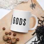 MOSH GODS - MUG - WHITE GLOSSY - BLACK LOGO
