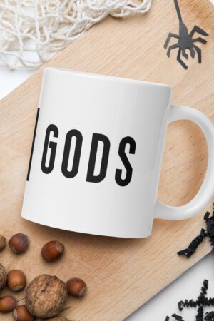 MOSH GODS - MUG - WHITE GLOSSY - BLACK LOGO
